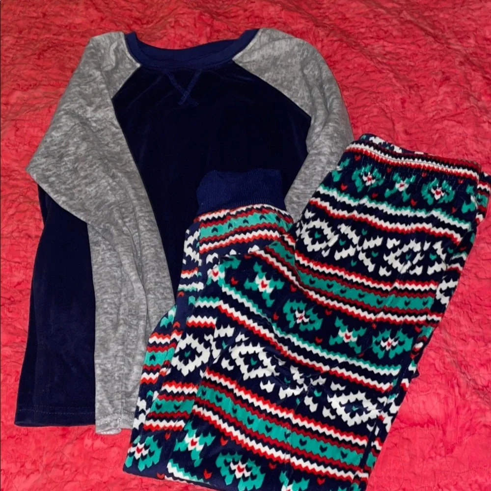 Festive Patterned Pajama Set